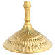 Jewish menorah 30 cm golden brass 9 branch s4