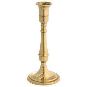 Candlestick "Bologna", 8 in, gold plated brass