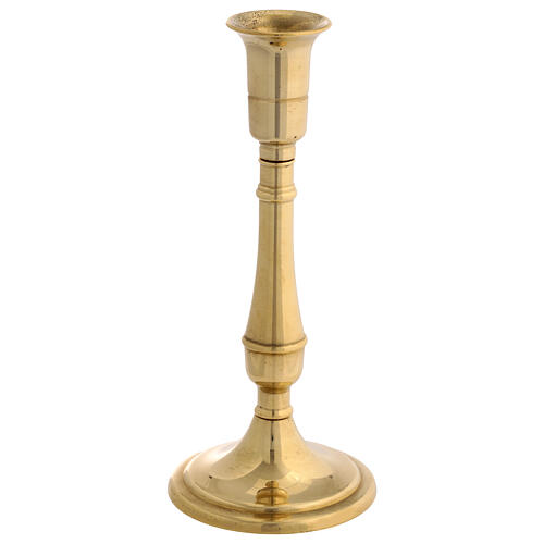 Candlestick "Bologna", 8 in, gold plated brass 2