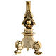 Standing budded cross, 16 in, gold plated brass s4