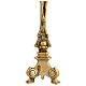 Golden brass double altar cross 40 cm s6