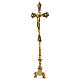 Crocefisso da tavolo ottone dorato 60 cm s7