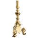 Golden brass table crucifix 60 cm s6