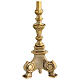 Double golden brass altar cross 60 cm s4