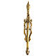 Double golden brass altar cross 60 cm s6