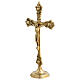 Crocifisso da tavolo ottone dorato 37 cm s6