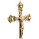 Golden brass table crucifix 37 cm s4