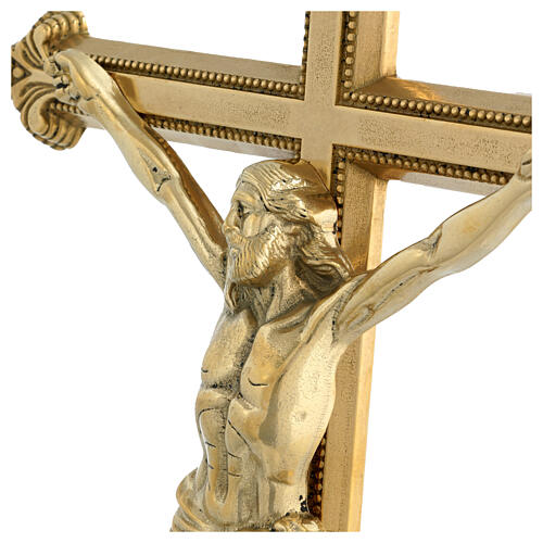 Crocifisso ottone dorato da muro 45x30 2