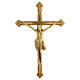 Crocifisso ottone dorato da muro 45x30 s1
