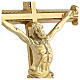 Crocifisso ottone dorato da muro 45x30 s4