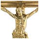 Crucifixo de latão dourado de parede 45x30 cm s6