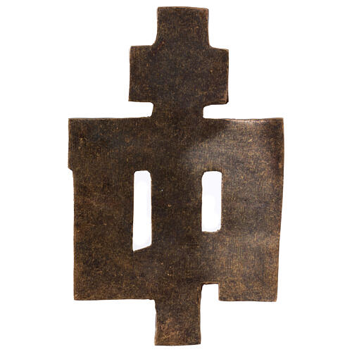 Cruz bizantina bronce 15x10 cm 4