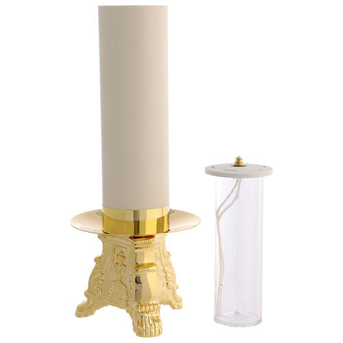 Pair of altar candle holders, 15x5 in 4