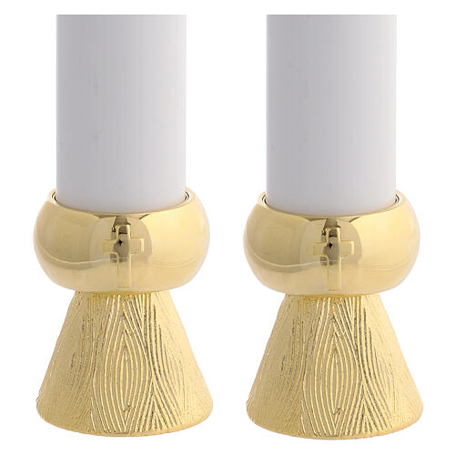 Duo chandeliers bougies LED 26 cm 2