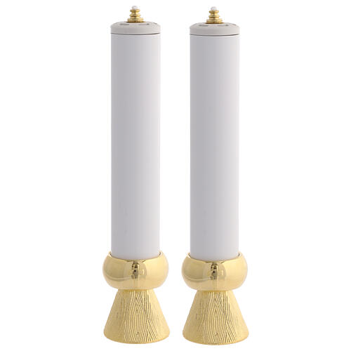 Coppia candelieri candele finte  26 cm 1
