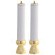 Pair of candle holders with faux candles, 26.5 cm s3