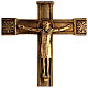 Altarkreuz und Leuchter, beidseitig, brüniertes Messing, 54 cm s2