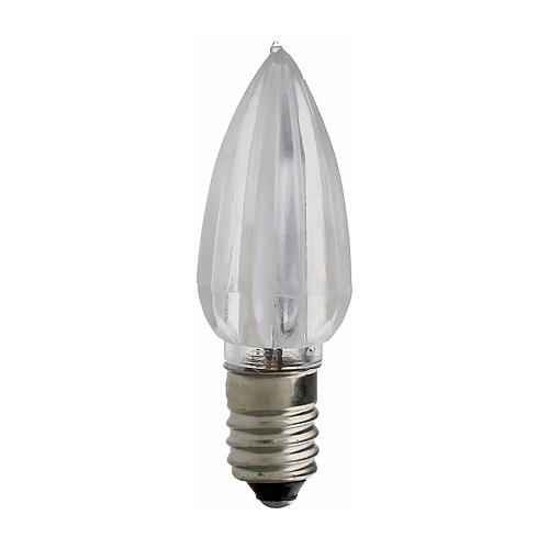 Ampoule de rechange chandelier votif flamme E10 LED couleur ambre 1