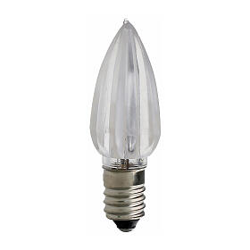 Spare lightbulb for votive candlestick, E10 socket, amber LED with flame effect