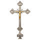 Croce stile barocco fusione in bronzo finitura argentata 120 cm s2