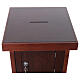 Porta offerte in legno scuro per chiesa 80x30x30 cm s4