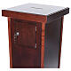 Porta offerte in legno scuro per chiesa 80x30x30 cm s7
