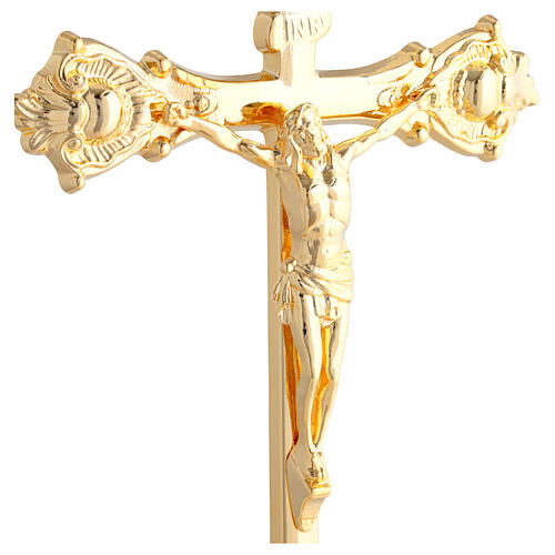 Altar cross in brass, 15 in 2