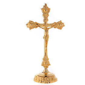 Croce su candeliere 35 cm corpo rilievo