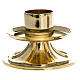 Golden brass altar candle holder, 1.2 in s2