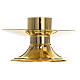 Candelero de altar latón dorado diám. 12 cm s2