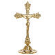 Cruz base candelero latón dorado 35 cm altar s1