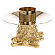 Candelero capitel altar latón dorado base 5 cm s1