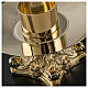 Candelero capitel altar latón dorado base 5 cm s3