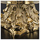 Candelero capitel altar latón dorado base 5 cm s4