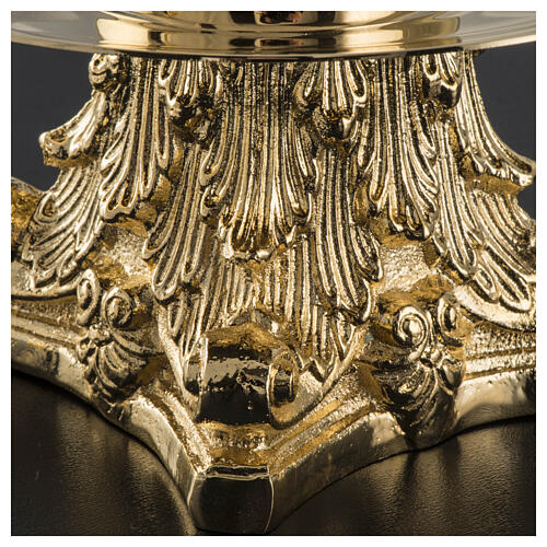 Candeliere capitello mensa ottone dorato bossolo 5 cm 4