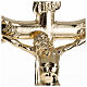Cruz com base capitel para altar 40 cm latão dourado s3
