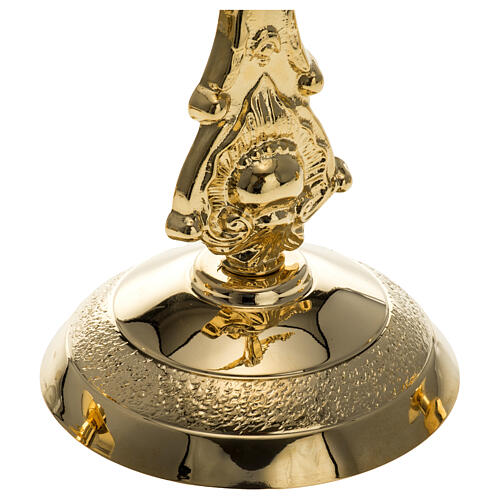 Croix d'autel décorée 36 cm en laiton doré 3