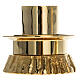 Candeliere ottone dorato base decoro misto diametro 3 cm s1