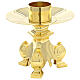 Candeliere stile barocco diametro 5 cm ottone dorato s2