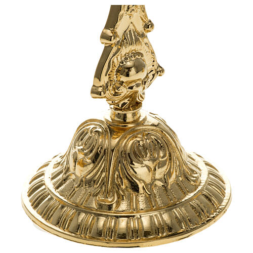 Croix d'autel style gothique 36 cm laiton doré 3