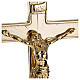 Croce altare stile barocco 30 cm ottone dorato s2