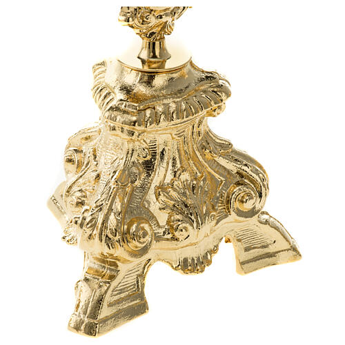 Croix d'autel 45 cm laiton doré style baroque 3