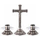 Completo altare stile barocco ottone nichelato 35 cm s1