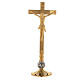 Croce da altare ottone dorato 24K nodo croce e uva 40 cm s1