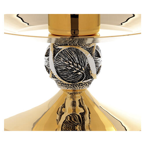 Castiçal bicolor de altar nó cruz e uva diâmetro bocal 4 cm 4