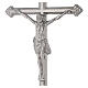 Cruz altar base decoração floral latão prateado 50 cm s2