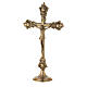 Cruz para altar base candelero simple latón lúcido 35 cm s1