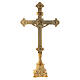 Rococo Base Altar Crucifix Cross 30 cm, Gold-Plated Brass s3