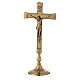 Altar Cross in Smooth Base Polished Brass, 25 cm s1