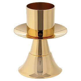 Chandelier base conique laiton doré pour bougie de 4 cm